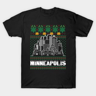 Minneapolis Minnesota Ugly Christmas T-Shirt